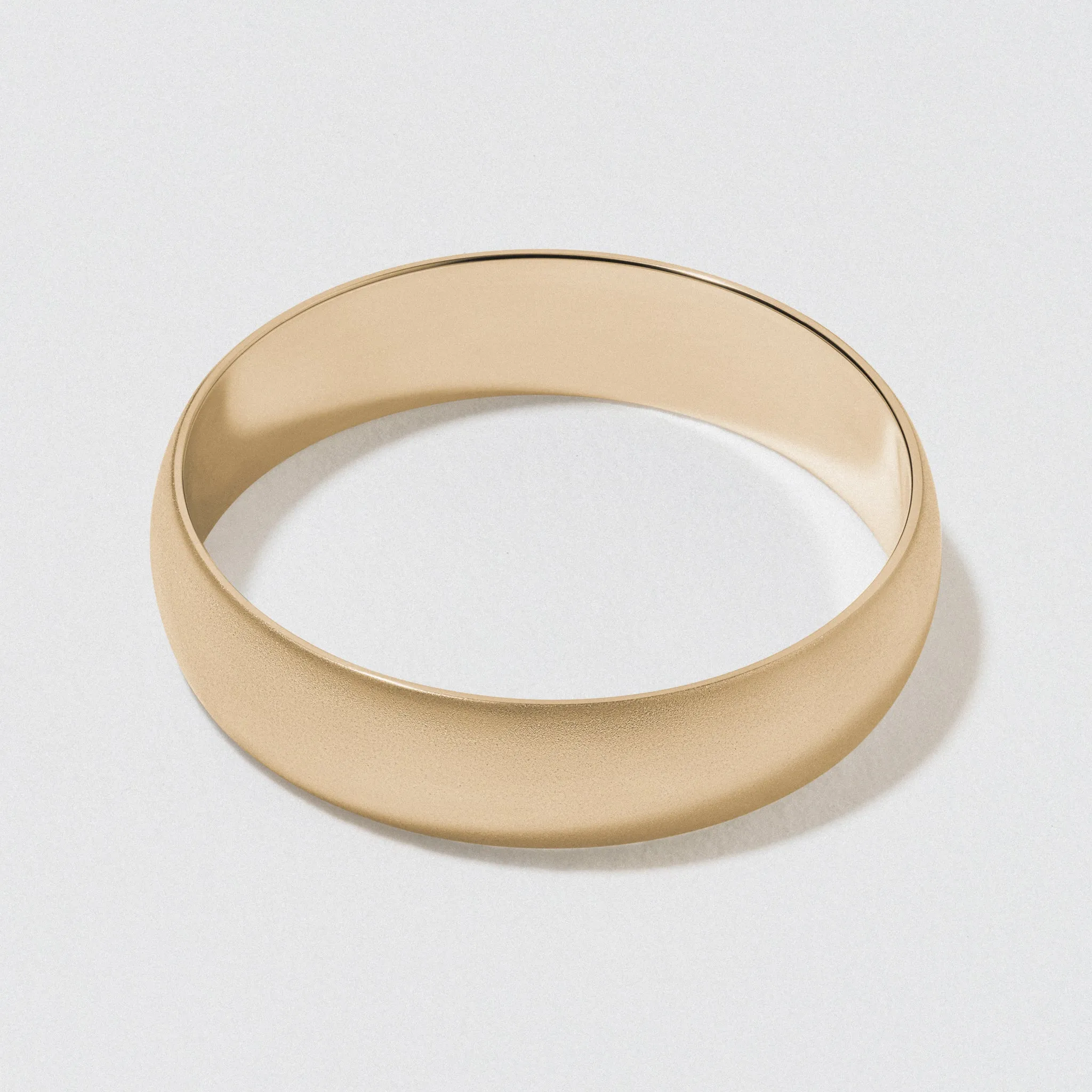 Yellow Gold Classic Wedding Band - Matte 5mm